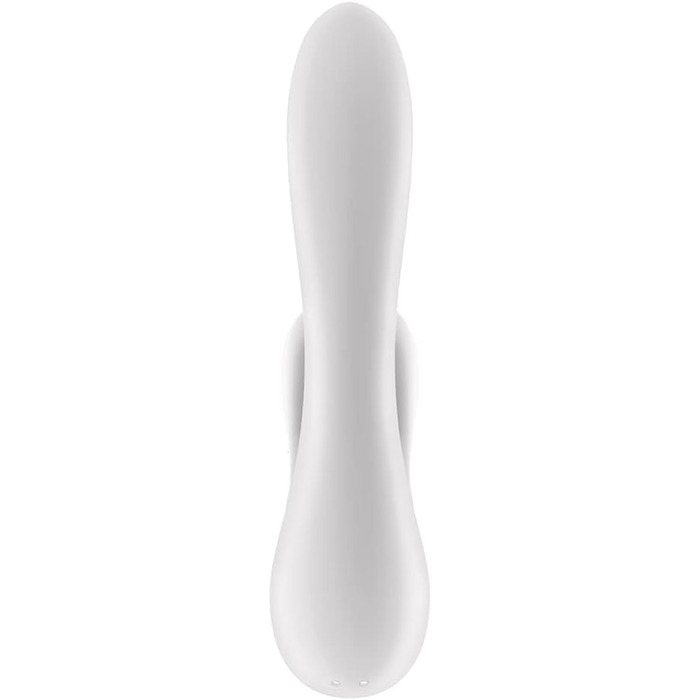 Вібратор Satisfyer Double Flex Connect з Bluetooth-додаток | Інтимні іграшки для жінок | Водонепроникний (IPX7) | Силікон преміум-якість | Заряджається | Один розмір (білий)
