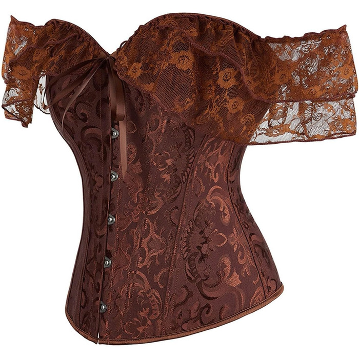 Корсет Daen Korsett Body Shaper з кісточками, для корекції фігури, корсет-боді, сатиновий, квітковий принт, 15-лінійний, розмір M