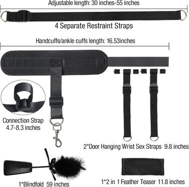 Набір для БДСМ-фетшингів: кайдани, наручники, мотузки, петиш та маска для початківців