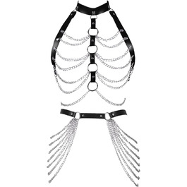 Жіночий корсет-зачіп для панчіх з ремінним поясом у стилі панк, чорний, аксесуар для вечірок та танців