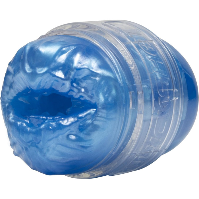 Fleshlight Quickshot Turbo Blue Ice - Мастурбатор з надзвичайно реалістичним покриттям SuperSkin, синій (Alien Mouth)
