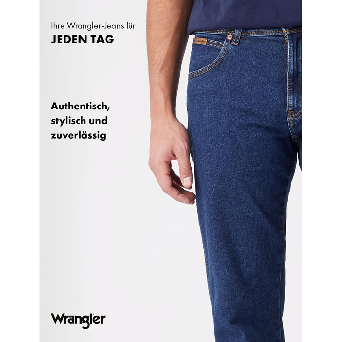 Чоловічі джинси Wrangler Texas Authentic Straight Fit, колір Darkstone Blue, 36W / 30L