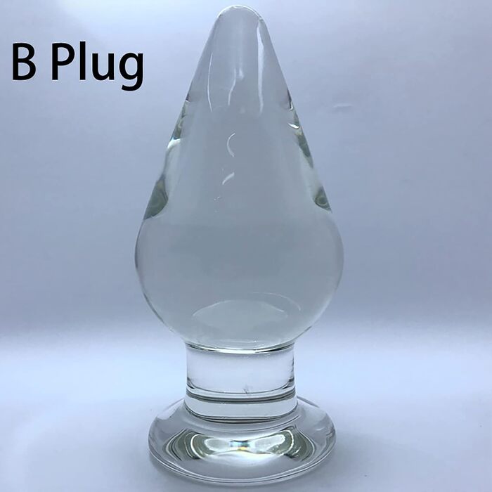 Анальний плагін зі скла ScreaAss Big Glas – 4.5/7.5/8 см, прозорий кристалічний дилдо для анального сексу, мастурбація, SM bondage для жінок та чоловіків