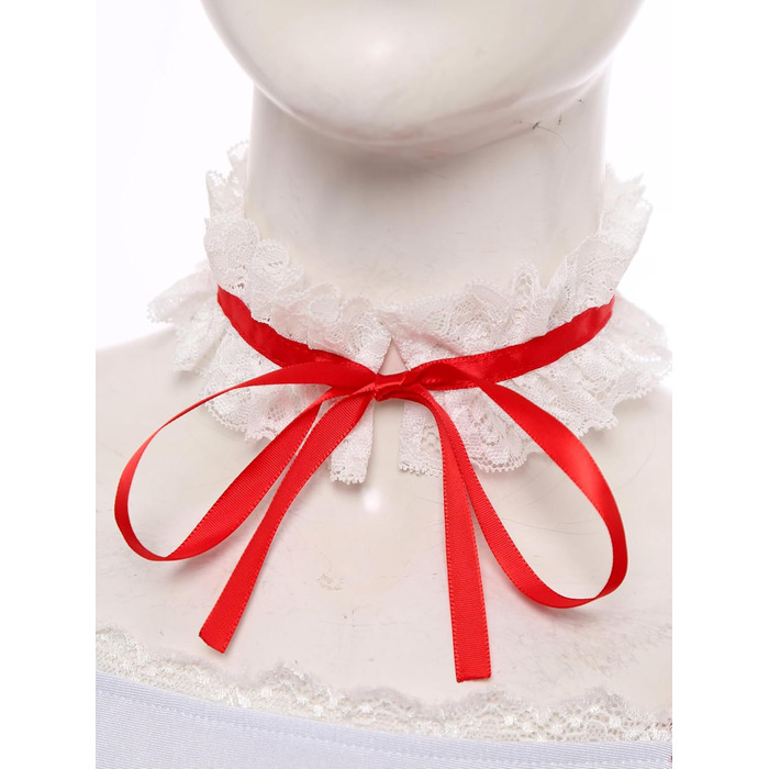 Костюм горничної з ПВХ Jhaoyu для жінок, з нашийником, рушами, червоний, 3XL, для косплею та карнавалу