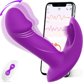 Інтимні іграшки для пар EAWESION: вібратор-масажер, анальний плагін, стимулятор G-точки, 9 режимів, фіолетовий