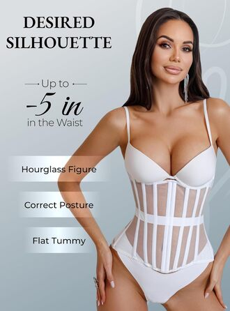 Корсет для талії Mesh-Korsett Taillentrainer для жінок, білий, розмір S