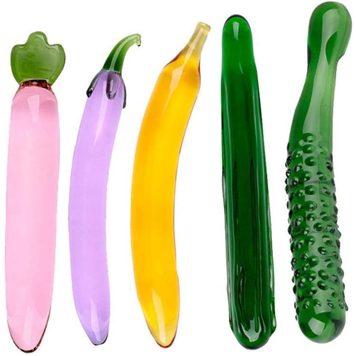 Набір з 5 скляних дildo для стимуляції G-точки, аналне використання, водонепроникні іграшки для дорослих