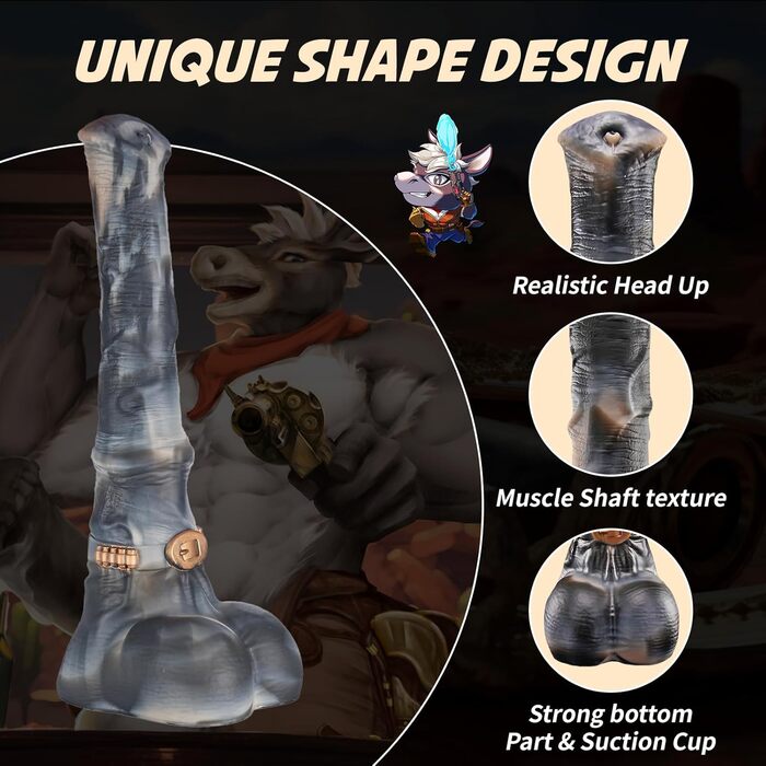 Анальний плагін NothosaurHUNTER JACK з трубкою, 44 см, для пар, секс-іграшка для чоловіків та жінок