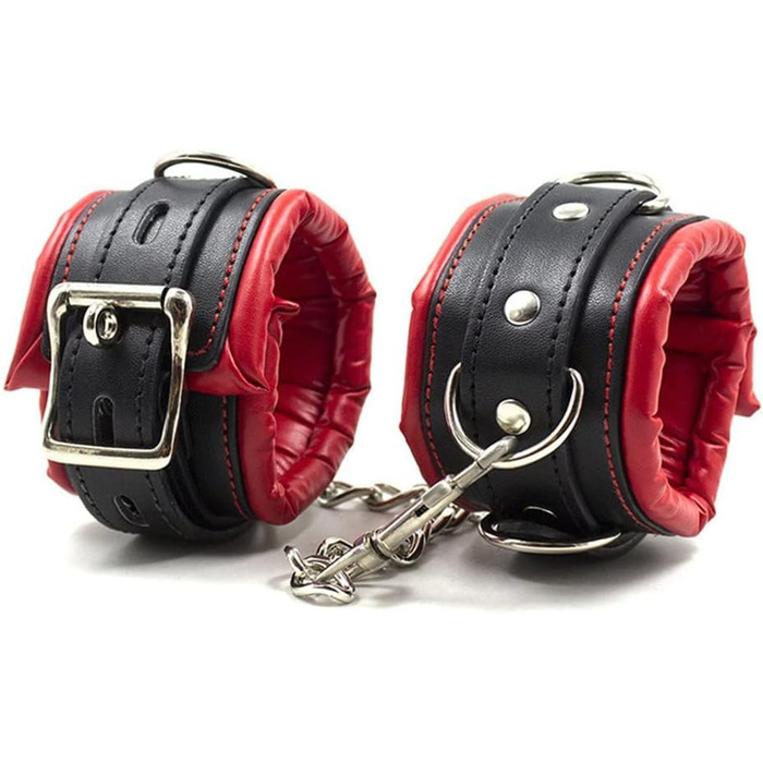 Набір наручників та кайданків для ніг Hanyi Leder з м'якою підкладкою, Bondage, іграшки для дорослих для жінок та чоловіків