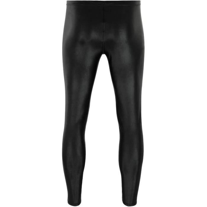 Чоловічі лосини ML-Sport24 з ефектом мокрого блиску, чорні, з блискавкою на кроці, еластичні, 80% поліамід, 20% еластан