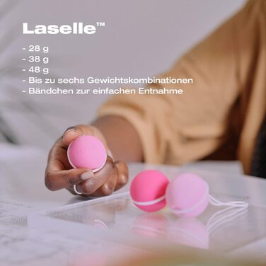 Набір для тренування м'язів тазу Intimina Laselle Routine Set з кульками (28г, 38г, 48г)