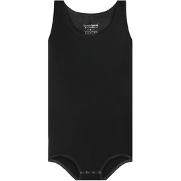 Чоловічий безрукавний боді-піжама Landofgenie з бавовни, чорний, розмір M