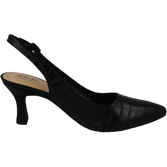 Жіночі туфлі Clarks Kataleyna Step чорного кольору з текстурою під крокодила, розмір 39.5 EU