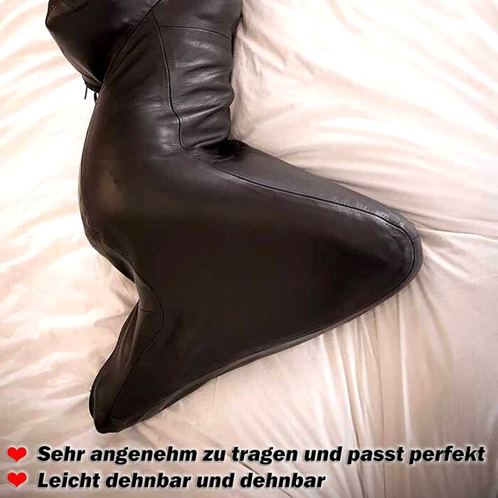 Комбінезон-сліп з штучної шкіри Ohyesbae Bondagesack 2XL, з фіксацією рук та колін, на блискавці, для жінок та чоловіків