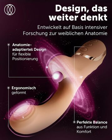 Вібратор Intima Félin Druckwellen для жінок – стимулятор клітора з насадкою-помпою + вібратор G-точки – подвійна функція помпи та вібрації, 20 режимів, тихий та перезаряджуваний – Mocca Mouse