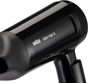 Фен для волосся Braun Satin Hair 3 Style&Go HD350 з іонізацією IonTec, складаний, 1600 Вт, чорний